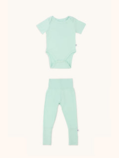 Baby Onesie + Leggings Bundle in Aloe