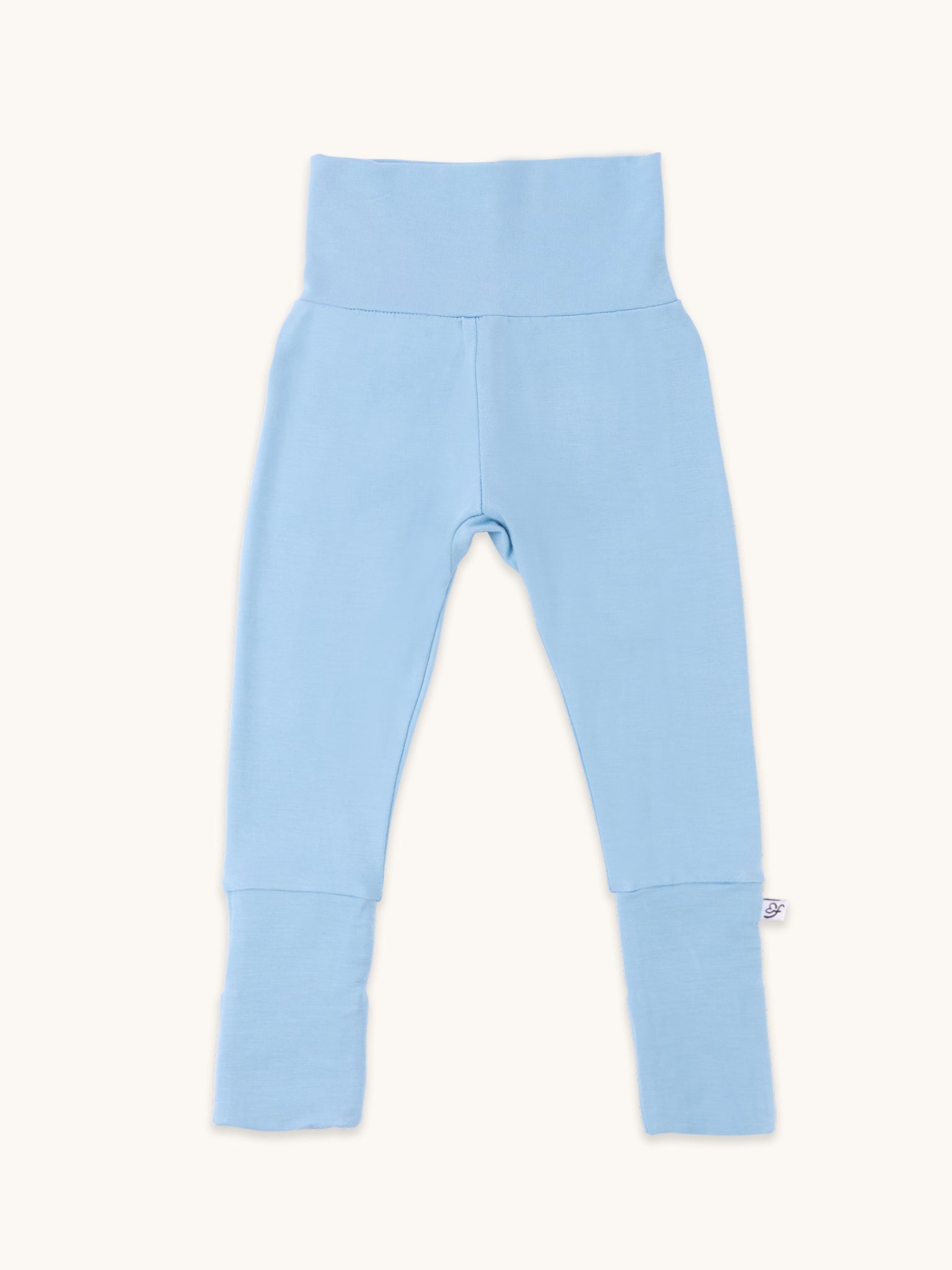 Baby leggings in blue glacier color