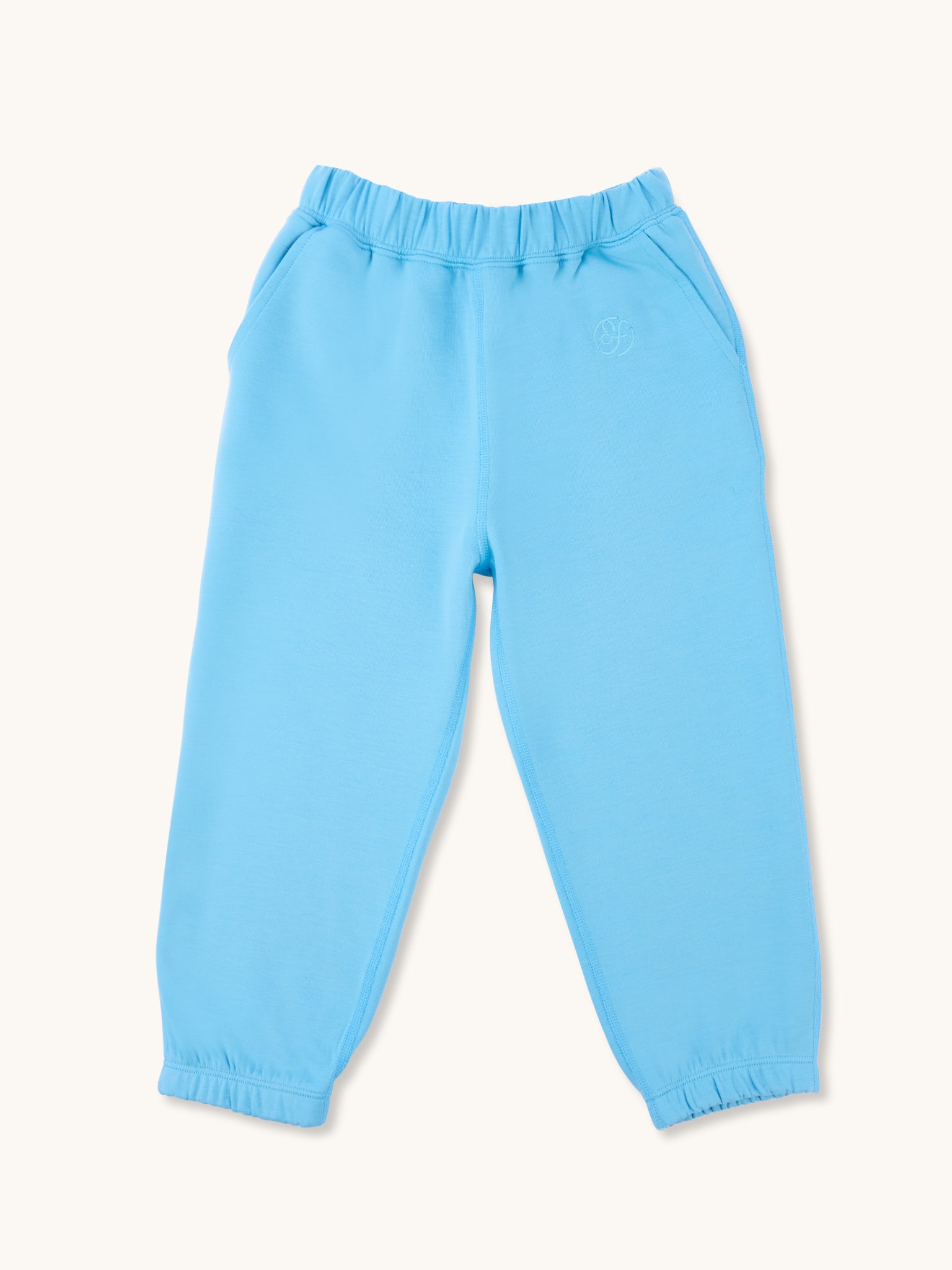 kids joggers in cornflower blue
