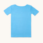 kids t-shirt cornflower blue back view
