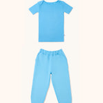 Kid's t-shirt and joggers bundle in cornflower blue
