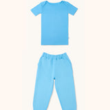 Kid's t-shirt and joggers bundle in cornflower blue