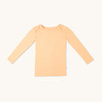 Long sleeve kids t-shirt in apricot color zoom out