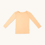 Long sleeve kids t-shirt in apricot color zoom out