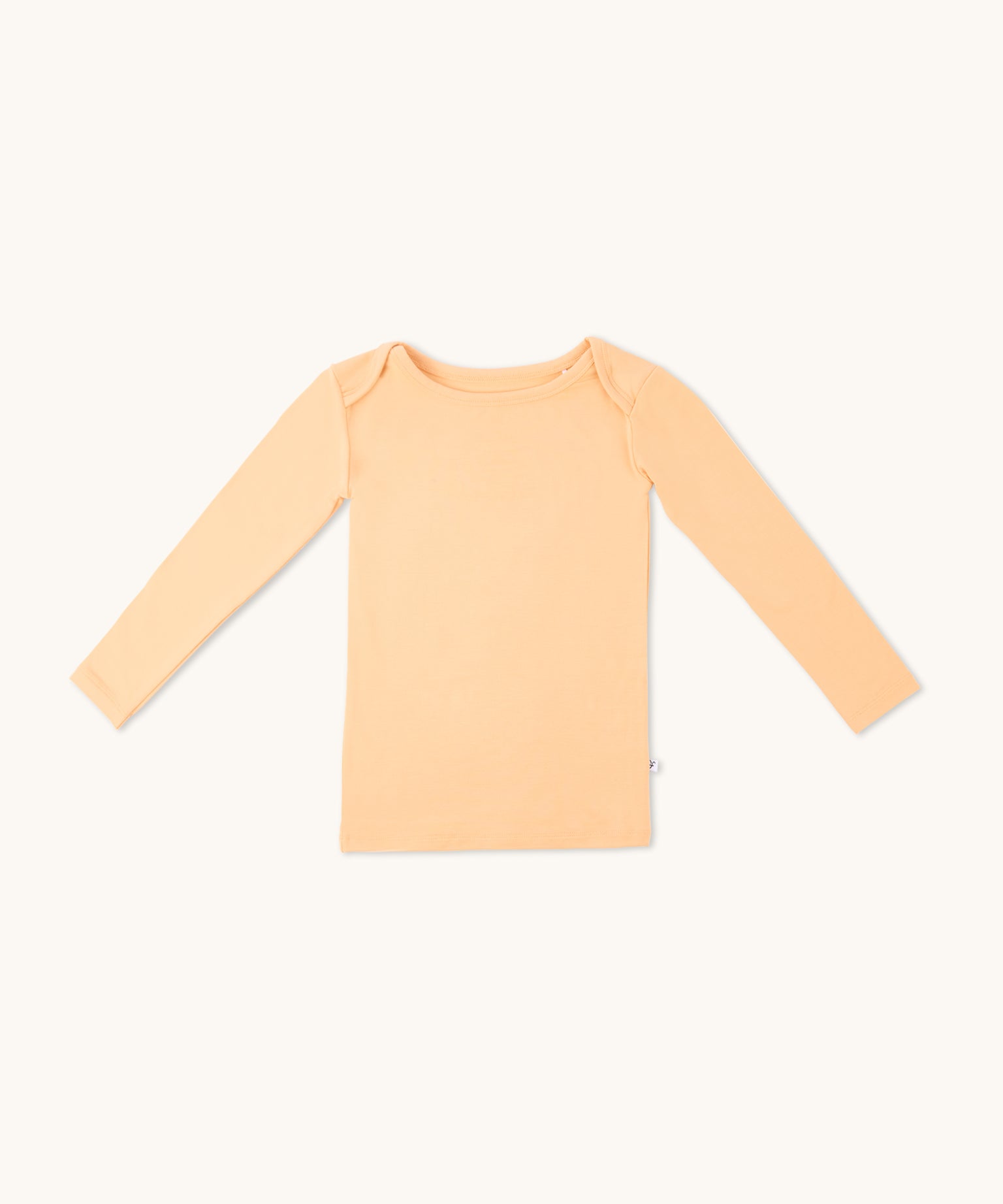 Long sleeve kids t-shirt in apricot color zoom out