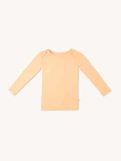 Long sleeve kids t-shirt in apricot color zoom out