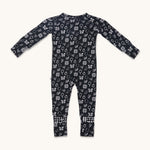 farren nido zipper sleeper onesie black back