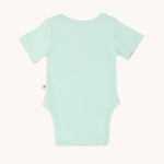 Short sleeve onesie in aloe green color