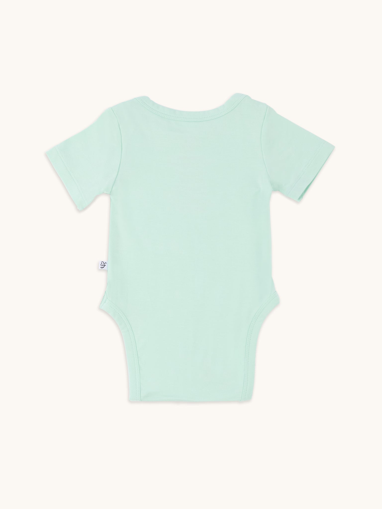 Short sleeve onesie in aloe green color