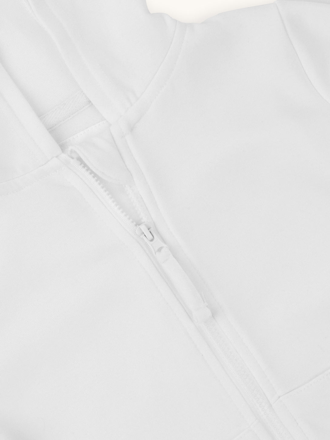 zip up kids hoodie limestone zip close up