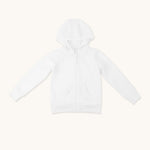 zip up kids hoodie limestone hood up