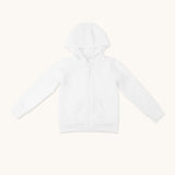 zip up kids hoodie limestone hood up